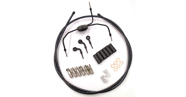 BYO Black Dual Disk Brake Line